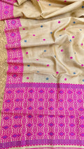 Pink Pure Muga Thread Work Interwoven Assam Silk Saree